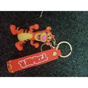 Disney Winnie The Pooh Tigger 3D Keychain Figure Backpack Clip Pendant